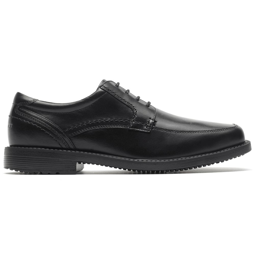 Rockport Canada Style Leader 2 Apron Toe - Mens Oxfords Black (OGJ218736)